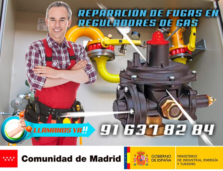 Reparación de fugas en reguladores de gas natural en Madrid